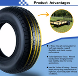Hi-Run LZ1003 Replacement Trailer Tire for Utility, RV and Boat Trailers
