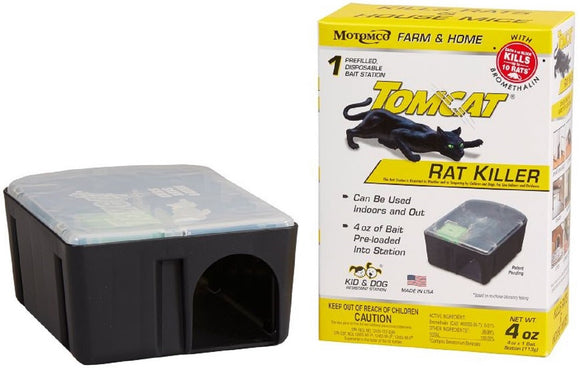 Tomcat 22880 Rat Killer Disposable Kid- and Dog-Resistant Bait Station 4oz