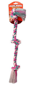 Mammoth Flossy Chews 20012F 20 inches 3-Knot Multicolor Rope Tug Medium Dog Toy