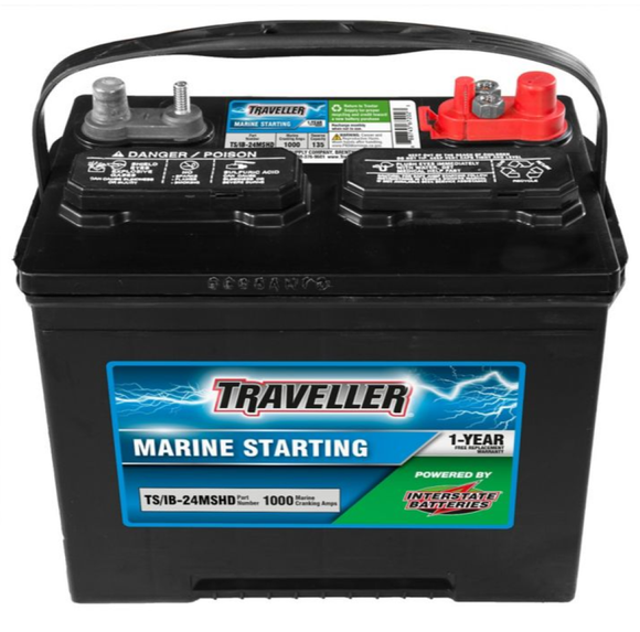 Traveller TS/IB-24MSHD Powered by Interstate Marine Starting Battery G24M 800