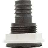 Waterway 212-1839G-DSG Bulkhead Fitting, 3/4"b, Swirl, Dark Gray