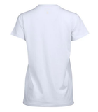 Blue Mountain YKL-9072 Women's Short Sleeve V-Neck T-Shirt Bright White Small