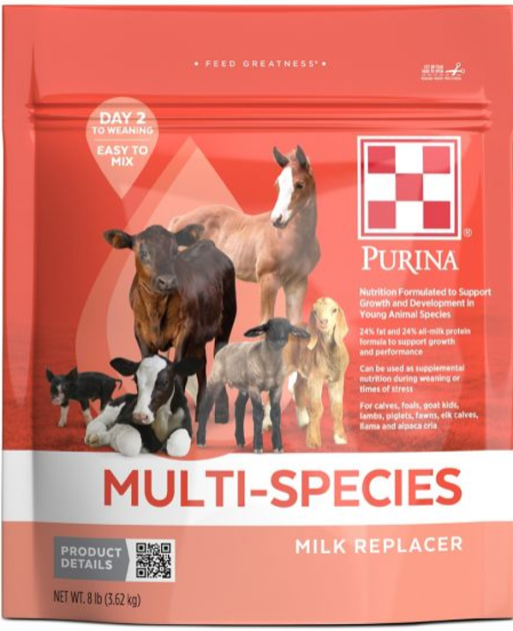 Purina 3007787-145 Multi Species Milk Replacer, 8 lb Pouch