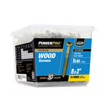 Hillman 48608 Power Pro Premium Exterior Wood Screws, #8 x 2 in., 5lb Box