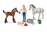 Schleich 42486 Schleich Vet Visiting Mare and Foal (1 PC ONLY)