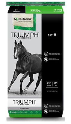 Nutrena 1134 - Triumph 12-8 Horse Feed Pellet, Molasses, 50 lb.