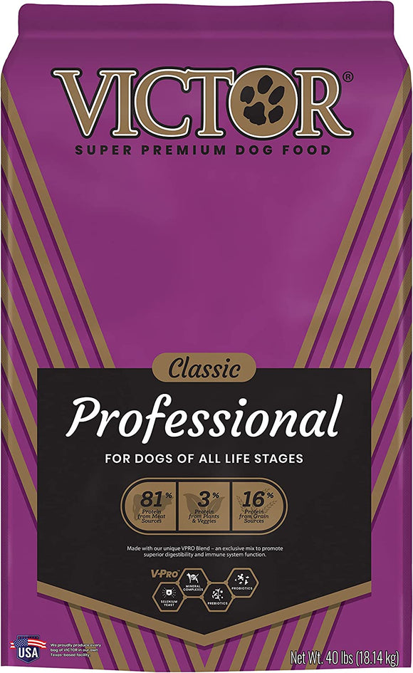 Victor Classic 2350 40lb Professional Performance Beef Recipe Dry Dog Food