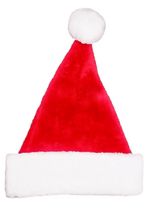 Red Shed Deluxe Red Santa Hat - Plush Christmas Hat with Fur-Like Trim, 17" x 12