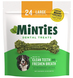 Minties Dental Bone Large, Help to clean Teeth and Fresh Breath Dog Treats, 32oz