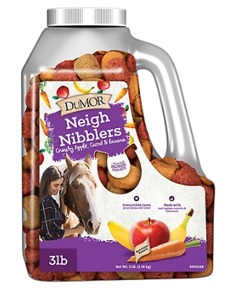 DuMOR Neigh Nibblers Crunchy Carrot, Apple and Banana Horse Treats, 3 lb.