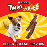 Purina Twistables Beef and Cheese Flavor Treats for Dogs - 26 oz. Pouch