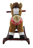 Red Shed Musical Horse Rocker Toy Classic Rocking Horse w/ Music & Movable Mouth