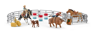 Schleich - Rodeo Show Playset, Western Fun with Cowboys, Horses, and Bull Riding