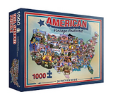 TDC Games 1780 - American Vintage Postcard Jigsaw Puzzle, 1,000 pc.