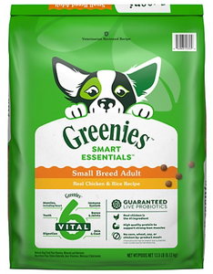 Greenies Smart Essentials, Small Breed Adult Real Chicken & Rice Recipe 13.5 lb.