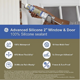 GE 2811092 - Advanced Silicone II Window and Door Sealant clear 10.1 oz.