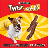 Purina 011132100179 - Twistables Beef and Cheese Flavor Treats for Dogs 4.5 oz.