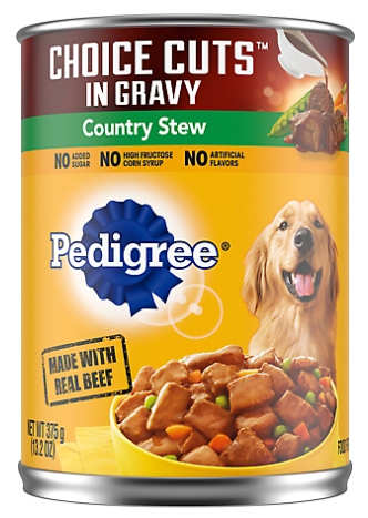 Pedigree 10177293 Choice Cuts In Gravy Country Stew Wet Dog Food, 13 oz. 1 Can