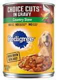 Pedigree 10177293 Choice Cuts In Gravy Country Stew Wet Dog Food, 13 oz. 1 Can