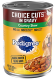 Pedigree 10177293 Choice Cuts In Gravy Country Stew Wet Dog Food, 13 oz. 1 Can