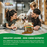 Pork Chomps DT016 - 6-inch Roasted Pork Skin Ribz Dog Chews, Chicken Free 10 ct.