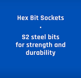 JobSmart JS202416 Polish Chrome Metric Hex Bit Socket Set, 7-Piece