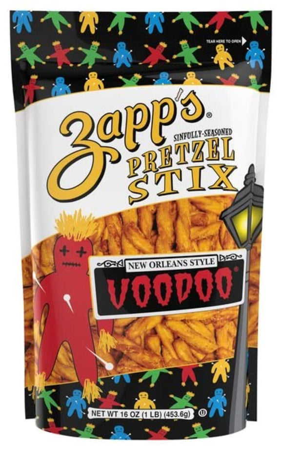 Zapp's 27303 Sinfully Seasoned Pretzel Stixs Voodoo 16 oz.