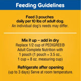 Pedigree Adult Chicken, Beef, Pasta, and Vegetables in Gravy Wet Dog, 18 Pouch