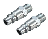 JobSmart STM8T022 3/8 in. I/M Plug 1/4 in. Male NPT Plugs, 300 PSI, 2 Pack
