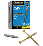 Hillman 48603 Power Pro Premium Exterior Wood Screws #10 x 3-1/2", 55 Pcs.
