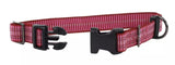Retriever 36932 Q BLU18 Adjustable Reflective Woven Dog Collar, Pink 18 in.