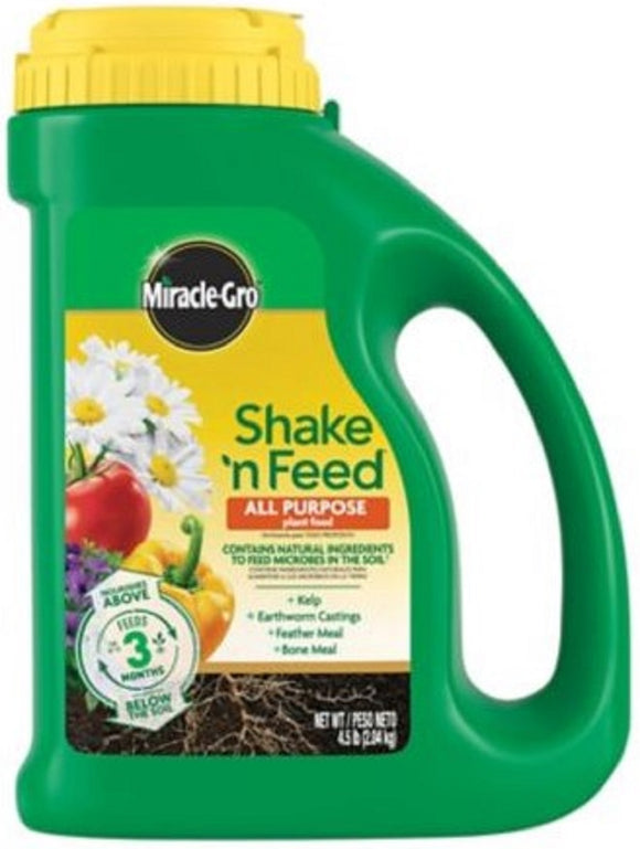 Miracle-Gro 3001910 Shake 'N Feed All Purpose Plant Food 4.5lb Granules