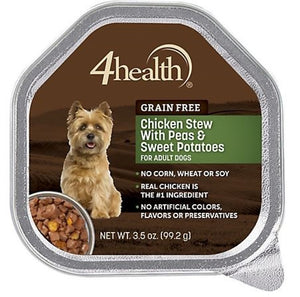 4health Grain Free Adult Chicken Stew w/ Peas Wet Dog Food, 3.5 oz, 1 Single Can