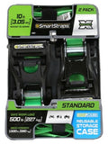 SmartStraps 10 ft. Green Premium RatchetX Tie Down Strap, 500 lb., 2-Pack, 4557