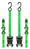 SmartStraps 10 ft. Green Premium RatchetX Tie Down Strap, 500 lb., 2-Pack, 4557
