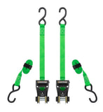 SmartStraps 10 ft. Green Premium RatchetX Tie Down Strap, 500 lb., 2-Pack, 4557