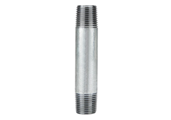 LDR Industries 301 12X4 1/2 in. x 4 in. STZ Galvanized Pipe Nipple, Gray Color