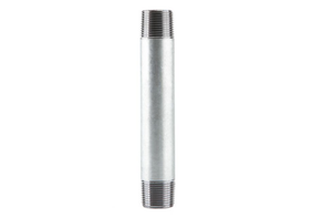 LDR Industries 301 34X6 3/4 in. x 6 in. STZ Galvanized Pipe Nipple, Gray Color