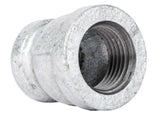 LDR Industries 1/2 in. x 3/8 in. STZ Galvanized Reducing Coupling, Gray Color