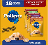 Pedigree Adult Chicken, Beef, Pasta, and Vegetables in Gravy Wet Dog, 18 Pouch