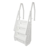 Vinlyworks Canada IN32W 32" White Drop In Step Adjustable, Fits 46" - 60" Deck Heights Deck Mount Flanges Included