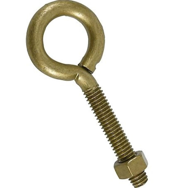 Hillman Hardware Essentials 322616 Eyebolt Gold with Hex Nut, 5/16