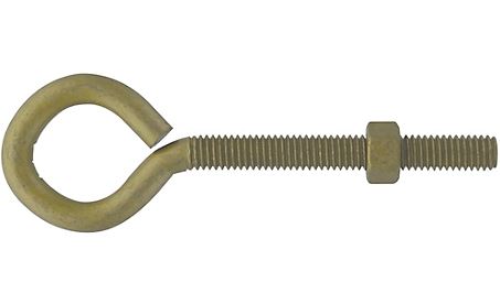 Hillman Hardware Essentials 322617 Gold Screw Eyebolt with Hex Nut, 5/16-18 X 4