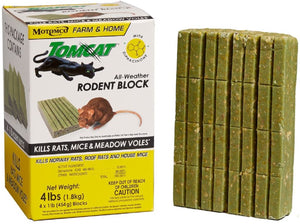 Tomcat 32465 Indoor and Outdoor All-Weather Rodent Block Bait 1lb 4 Pack