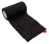 PowerFlex 3840VBK-024 Self-Adhering Elastic Horse Bandages, Black- 4 pcs.