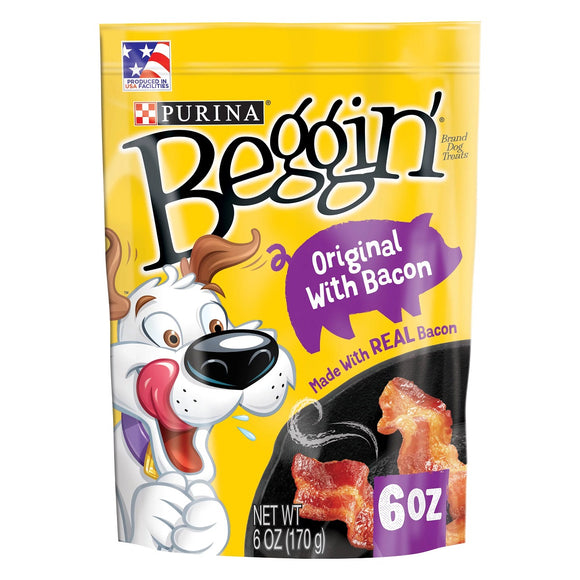 Purina Beggin' 6oz Original Bacon Flavor Real Meat Dog Strip Training Treats