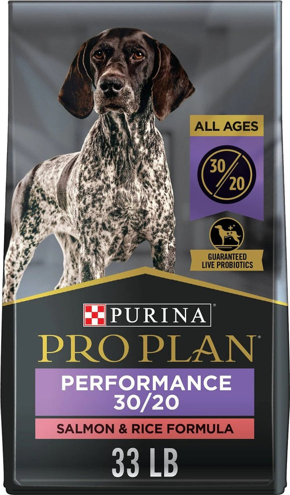 Purina Pro Plan 381543 33lb Performance 30/20 Salmon & Rice Recipe Dry Dog Food