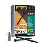 Hillman 48834 Deck Plus Deck Screws, Black, #10 x 2-1/2 in., 1lb. Box
