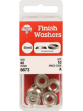 Hillman 6673 #8 Nickel-Plated Standard SAE Finishing Washers, 10-Pack