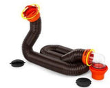 Camco 39761 RhinoFlex Sewer Hose Kit 15ft w/ Swivel Fitting 4-in-1 Elbow Adapter